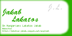 jakab lakatos business card